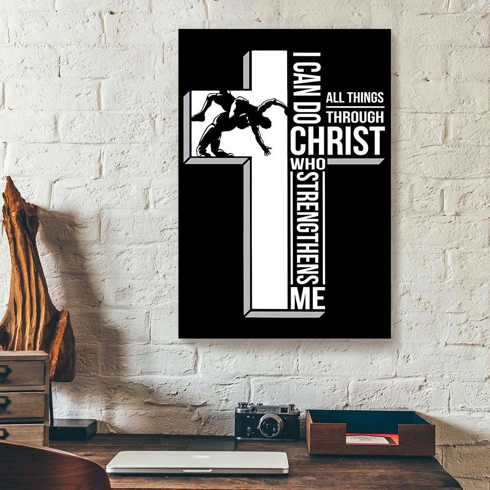 i can do christ who strengthens me wrestling canvas prints wall art decor 1894