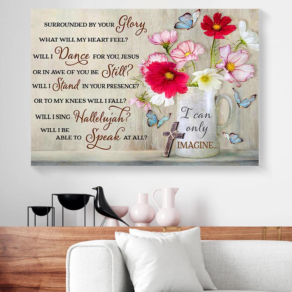 i can only imagine cross butterfly canvas prints wall art decor 3462