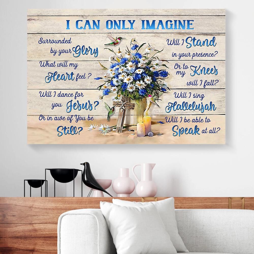 i can only imagine cross flower vase hummingbird canvas prints wall art decor 6476