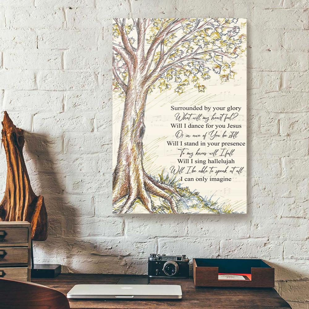 I Can Only Imagine Tree Painting Music Canvas Prints - Wall Art Decor i can only imagine tree painting music canvas prints wall art decor 6976