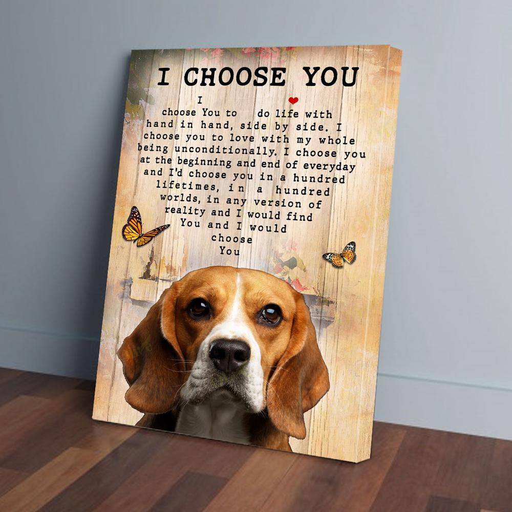 I Choose You To Do Life With Hand In Hand Beagle Canvas Prints - Wall Art Decor i choose you to do life with hand in hand beagle canvas prints wall art decor 1580