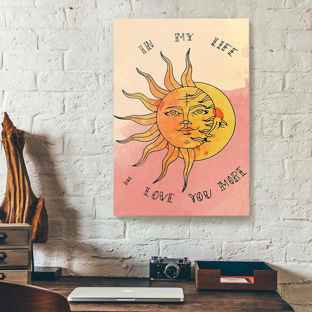 i love you more sun and moon hippie canvas prints wall art decor 4713