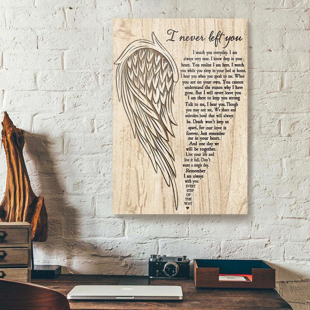 I Never Left You Angel Wing Canvas Prints - Wall Art Decor i never left you angel wing canvas prints wall art decor 8841