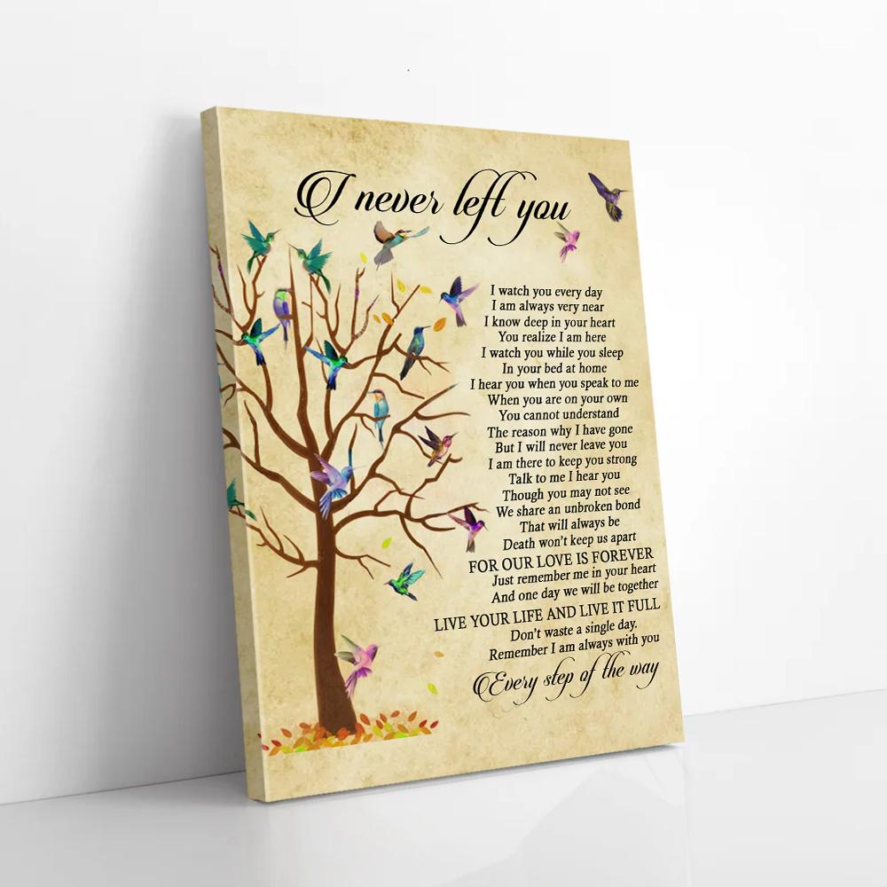 i never left you hummingbird canvas prints wall art decor 3478