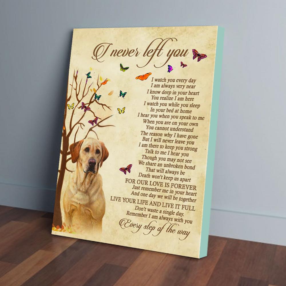 i never left you yellow labrador canvas prints wall art decor 1465
