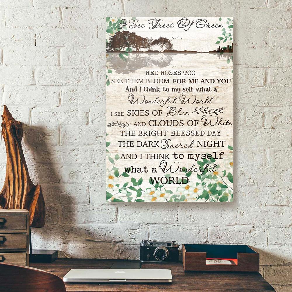 i see trees of green music canvas prints wall art decor 7936