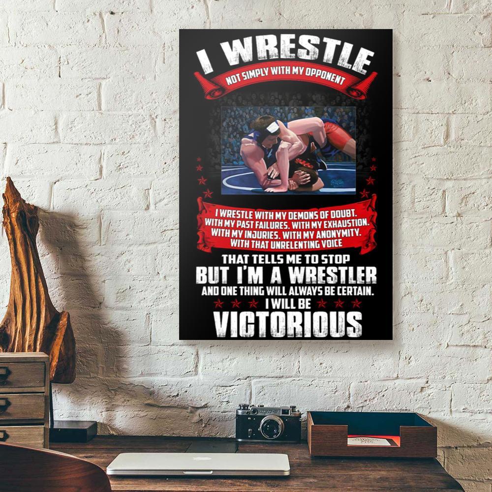 i wrestle canvas prints wall art decor 7245