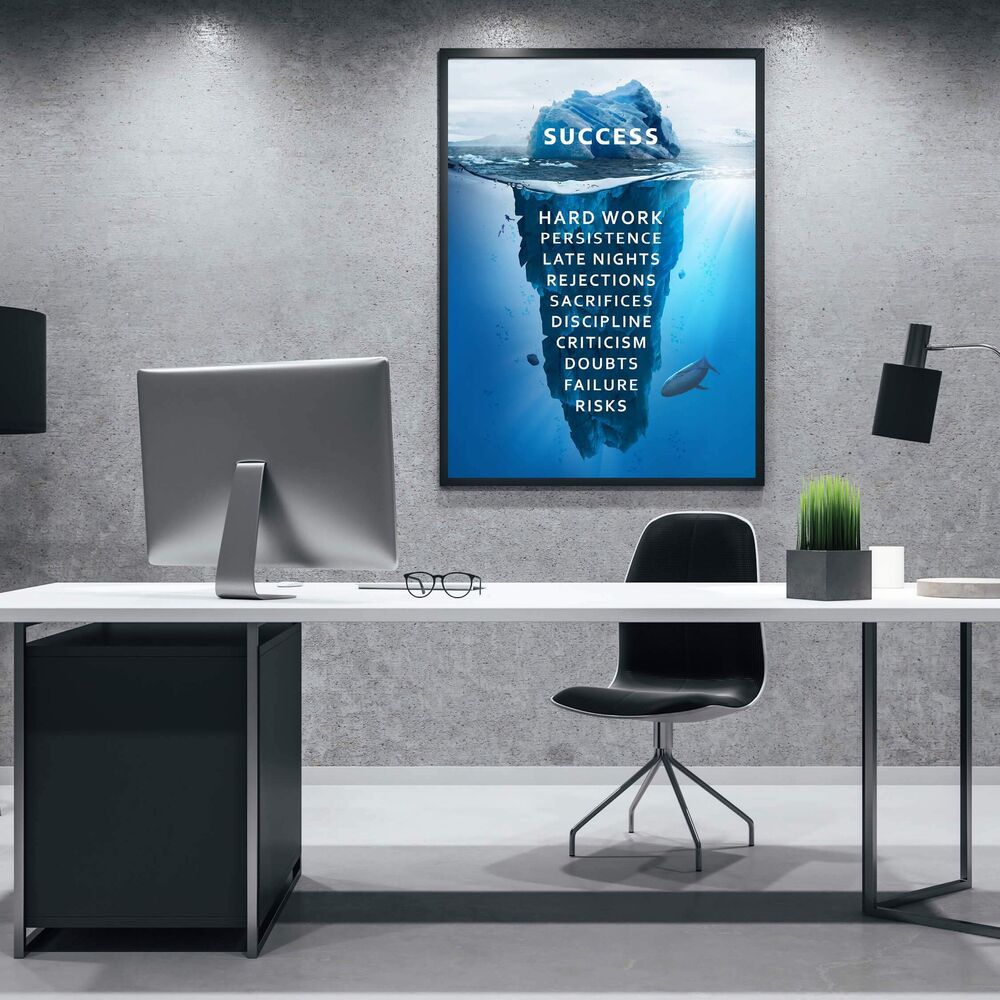 Iceberg Of Success Motivational Positive Canvas Print - Wall Art Decor iceberg of success motivational positive canvas print wall art decor 4276