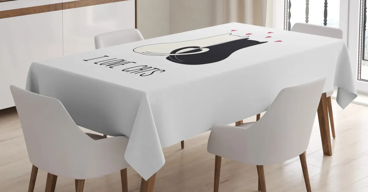 ideal for cat lovers cuddle 3d printed tablecloth table decor 8513