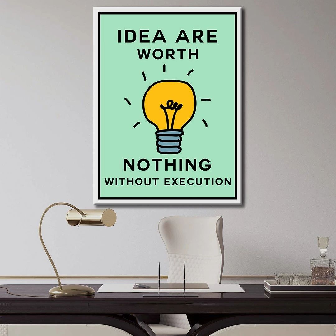 Ideas Are Worth Motivational Positive Canvas Print - Wall Art Decor ideas are worth motivational positive canvas print wall art decor 5256