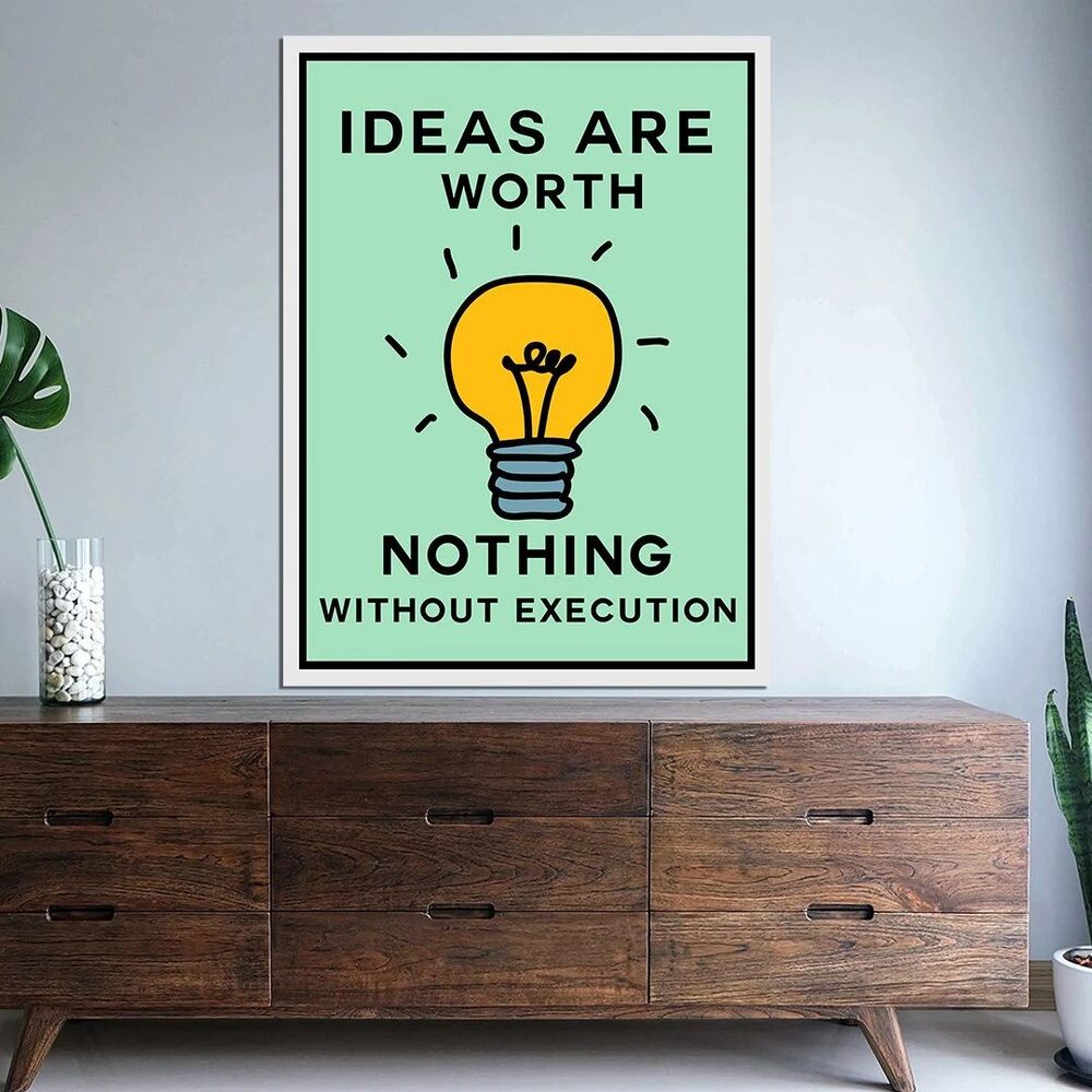 Ideas Are Worth Motivational Positive Canvas Print - Wall Art Decor ideas are worth motivational positive canvas print wall art decor 8228