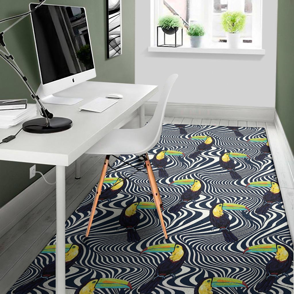 illusion toucan print area rug floor decor 6420