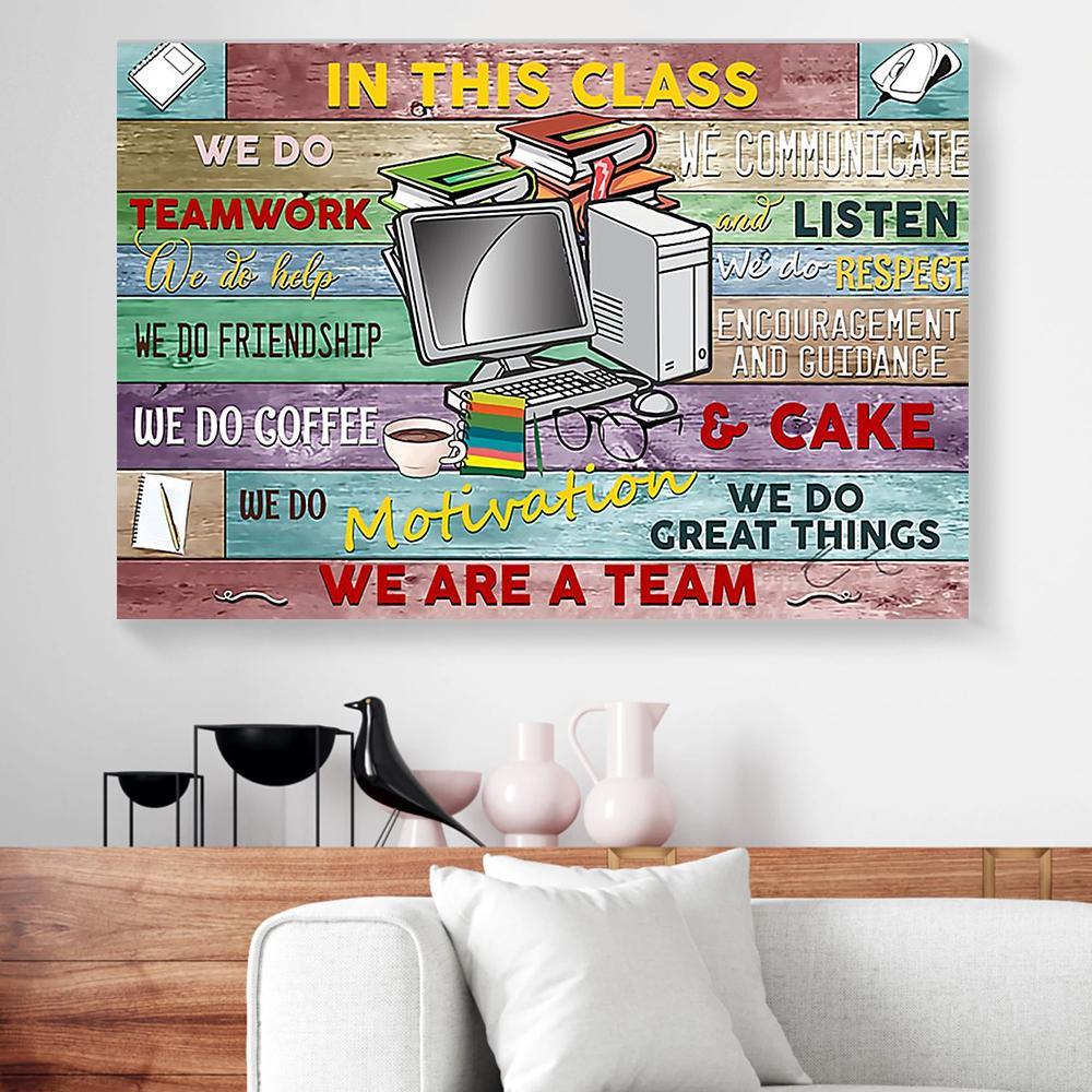 In This Class Teacher Canvas Prints - Wall Art Decor in this class teacher canvas prints wall art decor 6399
