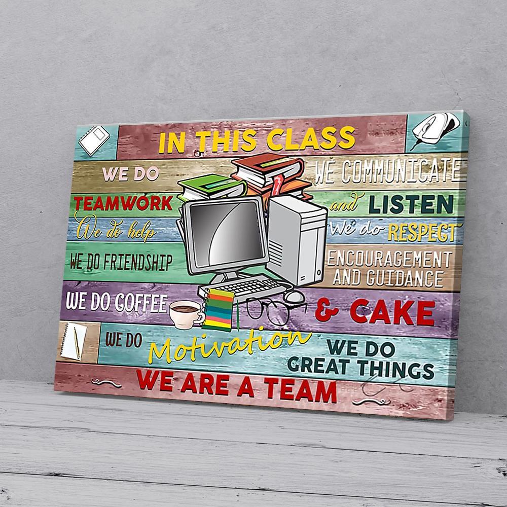 In This Class Teacher Canvas Prints - Wall Art Decor in this class teacher canvas prints wall art decor 6467