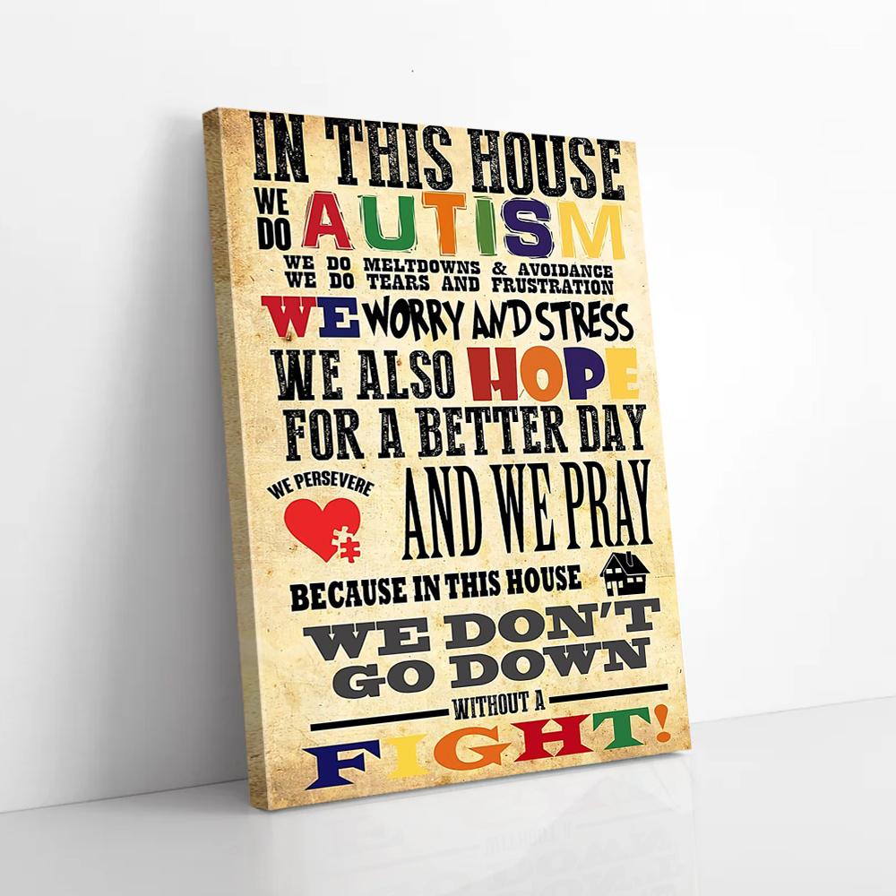 in this house we do autism canvas prints wall art decor 5783