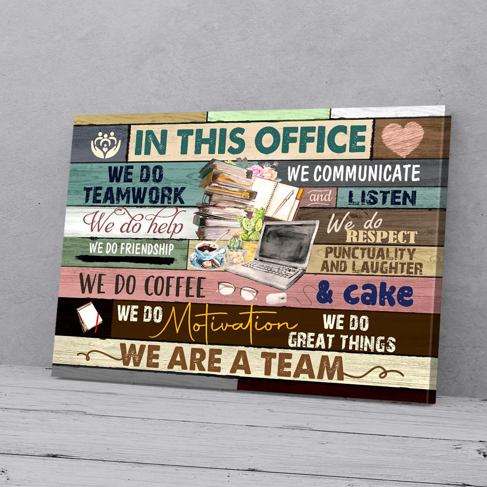 In This Office We Are A Team Teamwork Vintage Canvas Prints - Wall Art Decor in this office we are a team teamwork vintage canvas prints wall art decor 3119