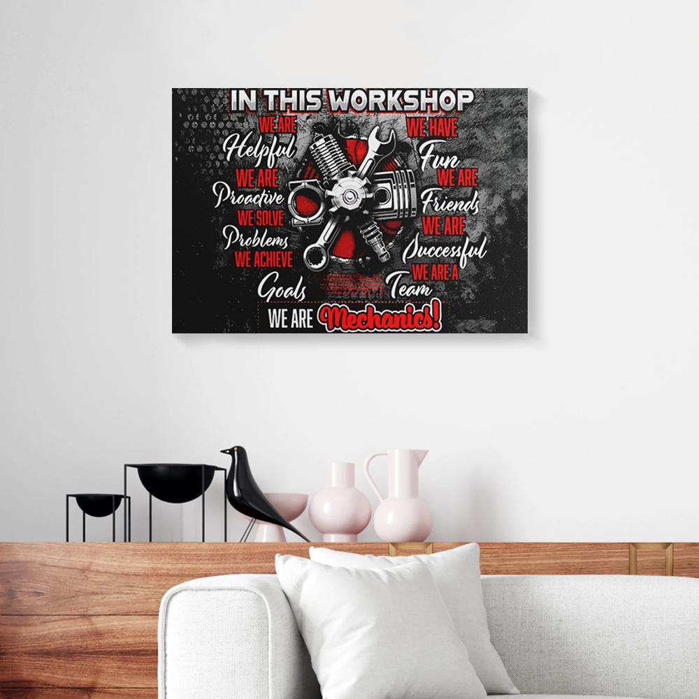 in this workshop mechanic canvas prints wall art decor 4807