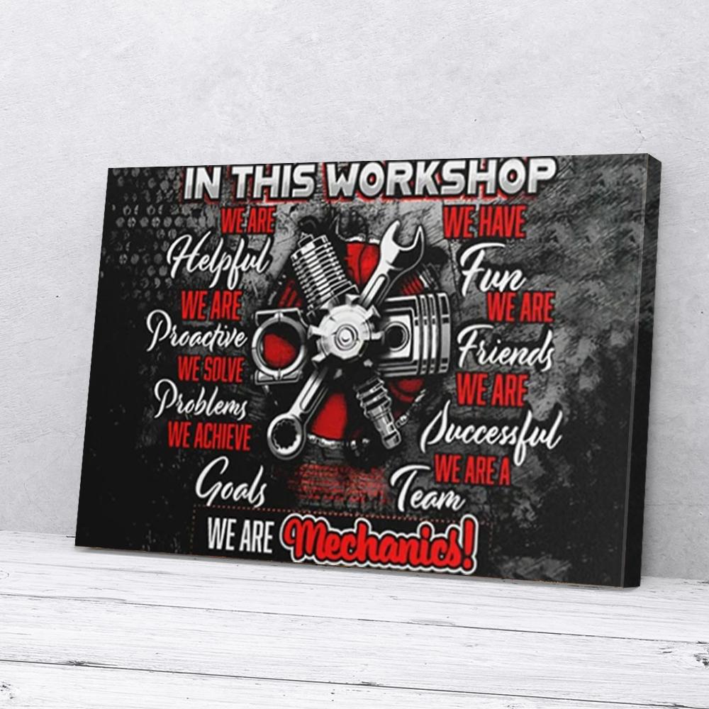 in this workshop mechanic canvas prints wall art decor 5179