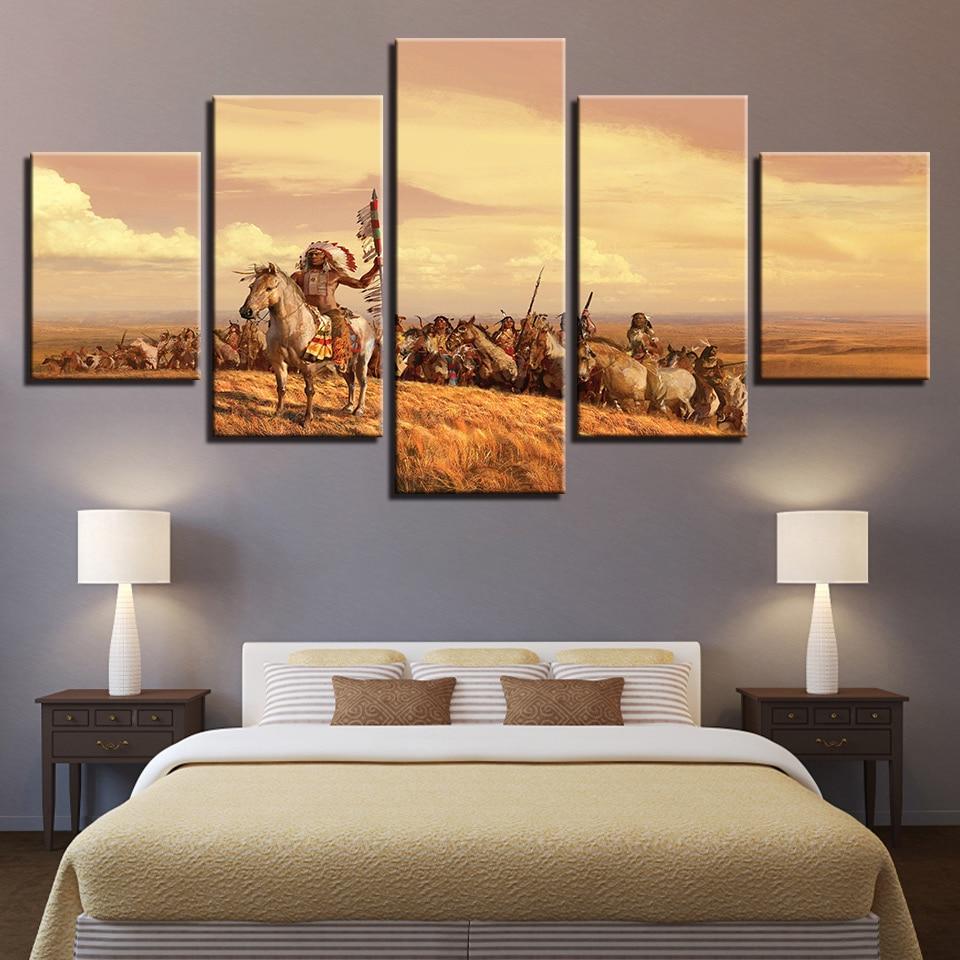 india 22 abstract 5 panel canvas art wall dcor 1101