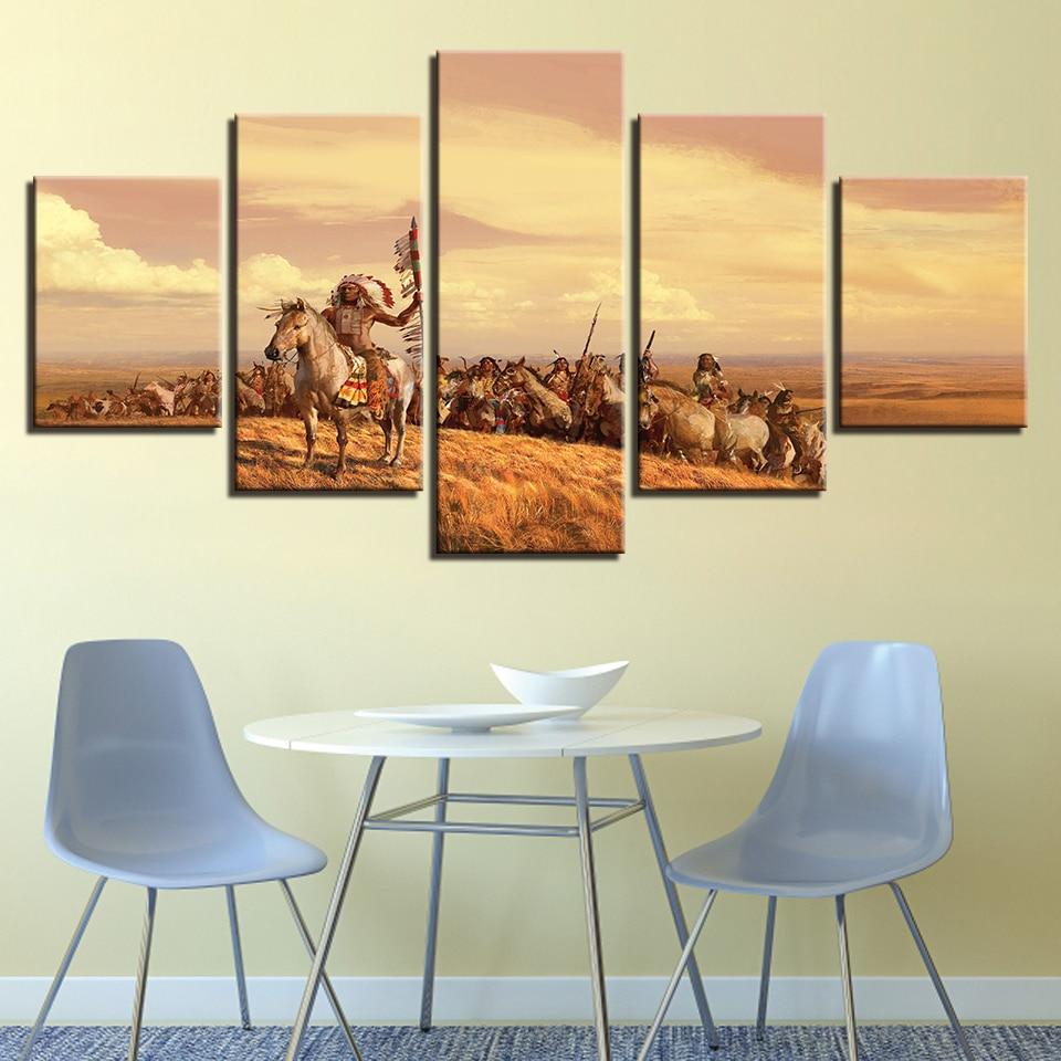 india 22 abstract 5 panel canvas art wall dcor 2323