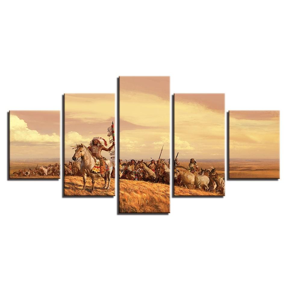 india 22 abstract 5 panel canvas art wall dcor 8790