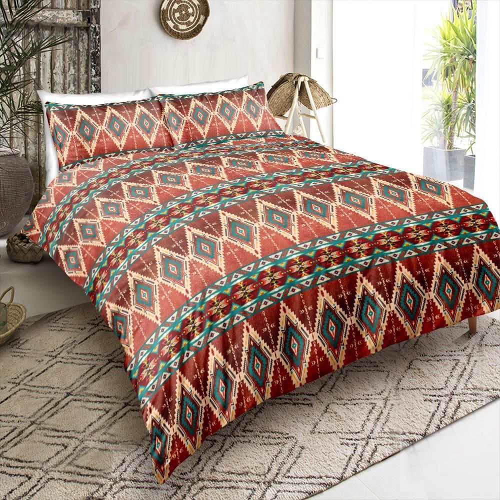 Indian Inspired Cherokee Aztec Dark Color Duvet Cover Bedding Set indian inspired cherokee aztec dark color duvet cover bedding set 3338