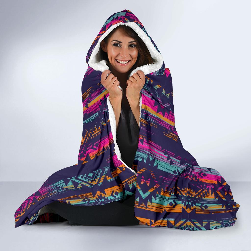 indians navajo aztec tribal native american print hooded blanket cloak blanket 1530