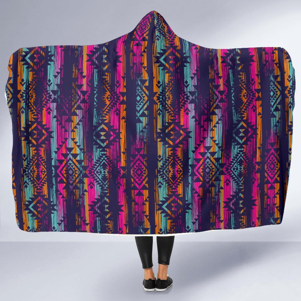 indians navajo aztec tribal native american print hooded blanket cloak blanket 3488