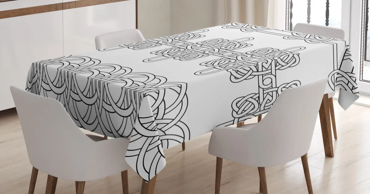 indigenous stencil art 3d printed tablecloth table decor 7022