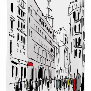 Ink Cityscape Street View 3D Printed Tablecloth Table Decor 1 ink cityscape street view 3d printed tablecloth table decor 8083