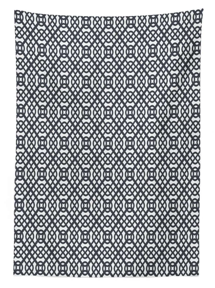 Interwined Lines 3D Printed Tablecloth Table Decor interwined lines 3d printed tablecloth table decor 7102