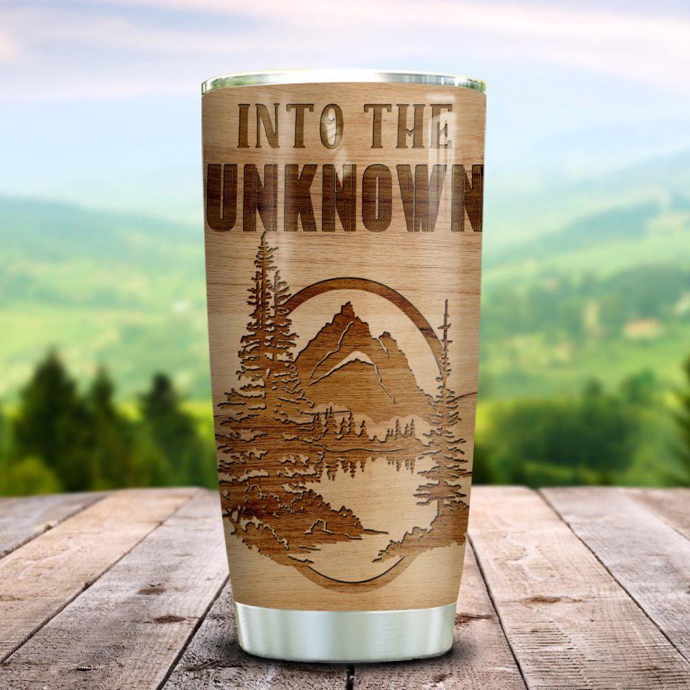Into The Unknown Camping Personalized Stainless Steel Tumbler into the unknown camping personalized stainless steel tumbler 5197