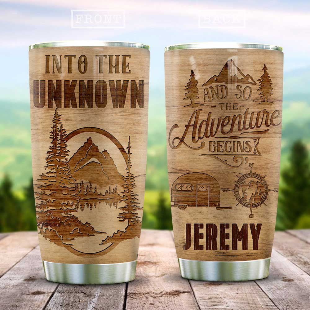 Into The Unknown Camping Personalized Stainless Steel Tumbler into the unknown camping personalized stainless steel tumbler 5913