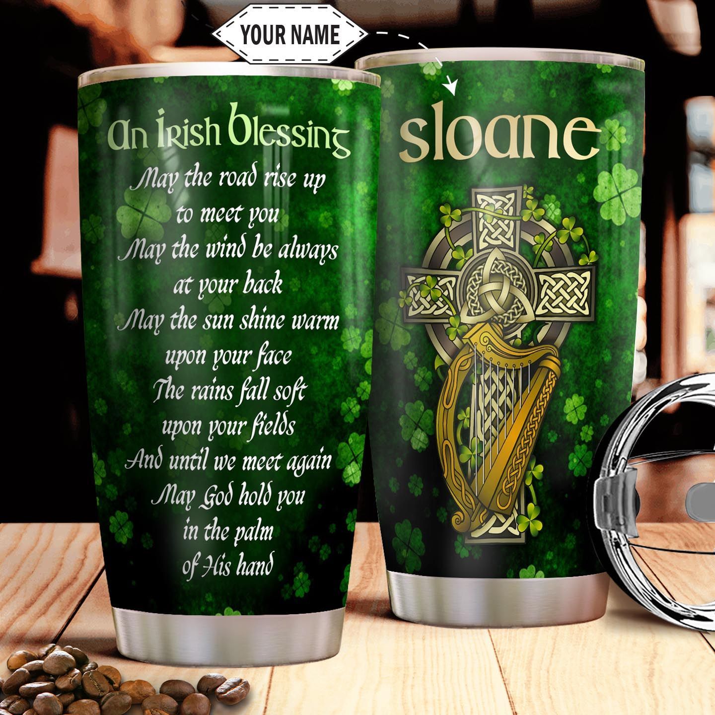 Irish Blessing Personalized Stainless Steel Tumbler irish blessing personalized stainless steel tumbler 2184