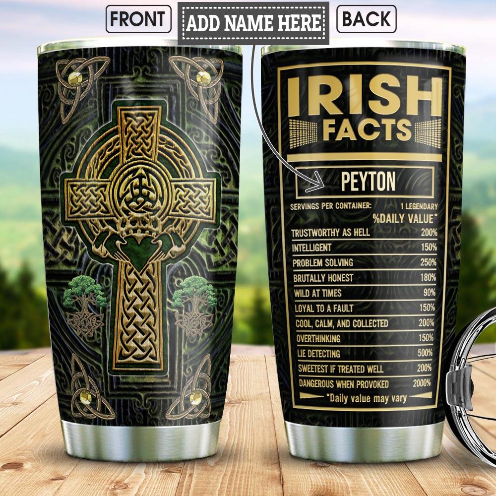 irish facts personalized stainless steel tumbler 1630