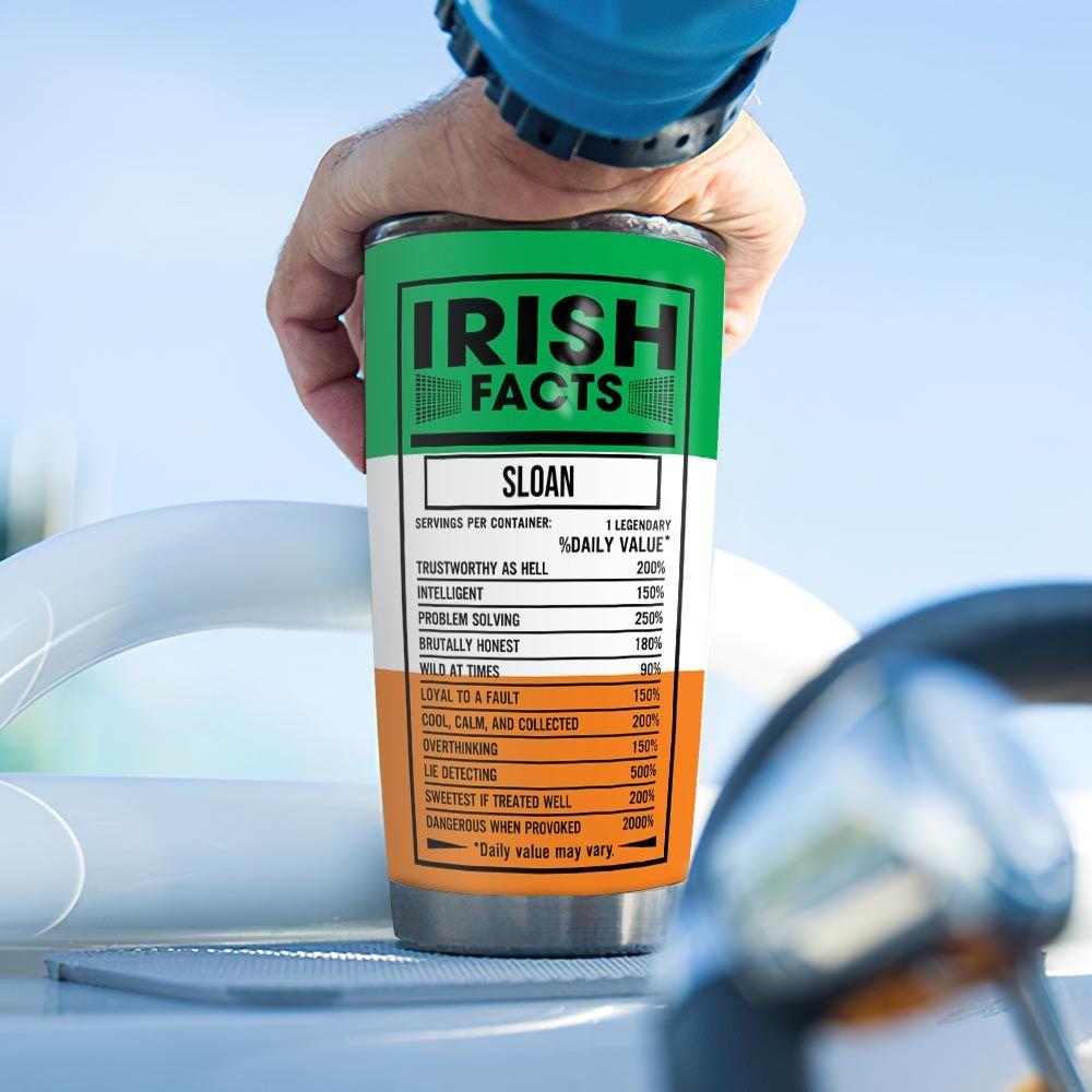 Irish Facts Personalized Stainless Steel Tumbler irish facts personalized stainless steel tumbler 2661