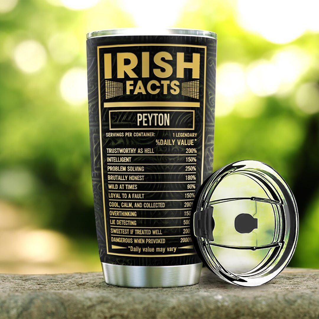 irish facts personalized stainless steel tumbler 7231