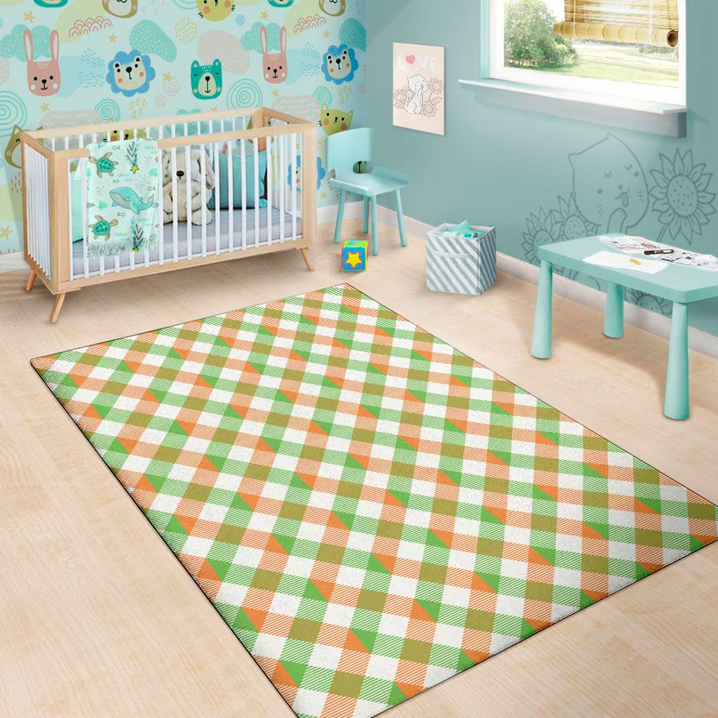 irish plaid saint patricks day print area rug floor decor 3653