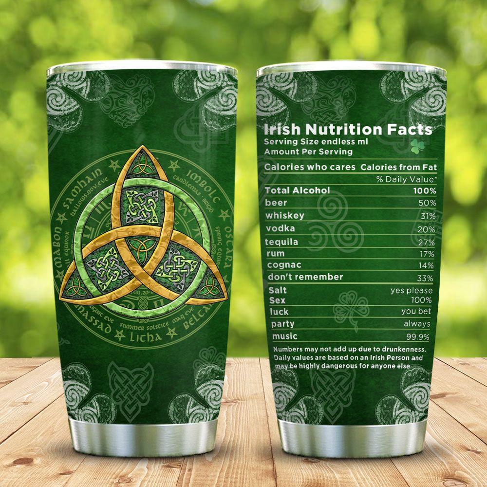 Irish Triquetra Nutrition Facts Stainless Steel Tumbler irish triquetra nutrition facts stainless steel tumbler 2633