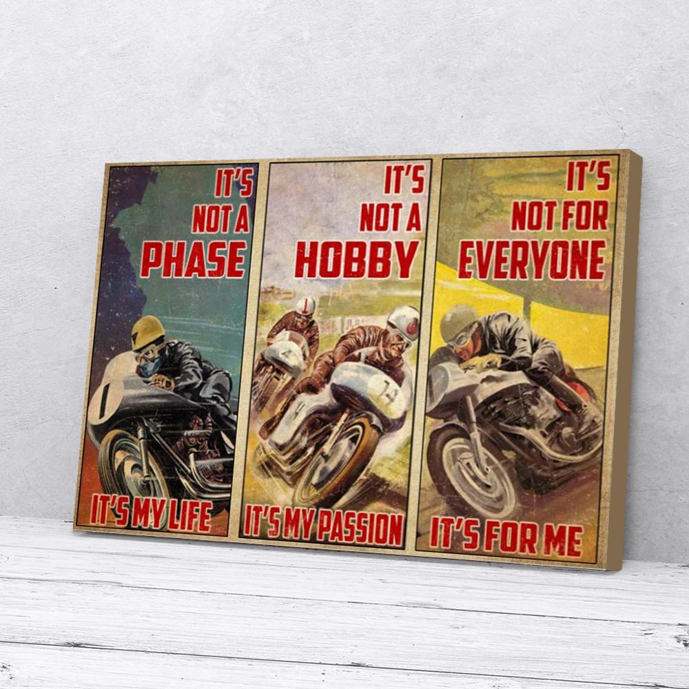 its not a phase its my life motorcycle horizontal canvas prints wall art decor 2843