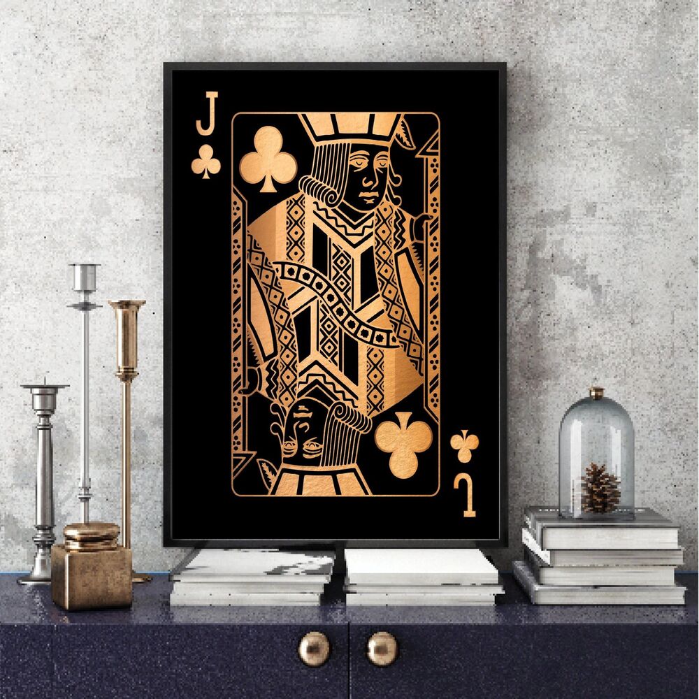 Jack Of Clubs Gold Motivational Positive Canvas Print - Wall Art Decor jack of clubs gold motivational positive canvas print wall art decor 2632