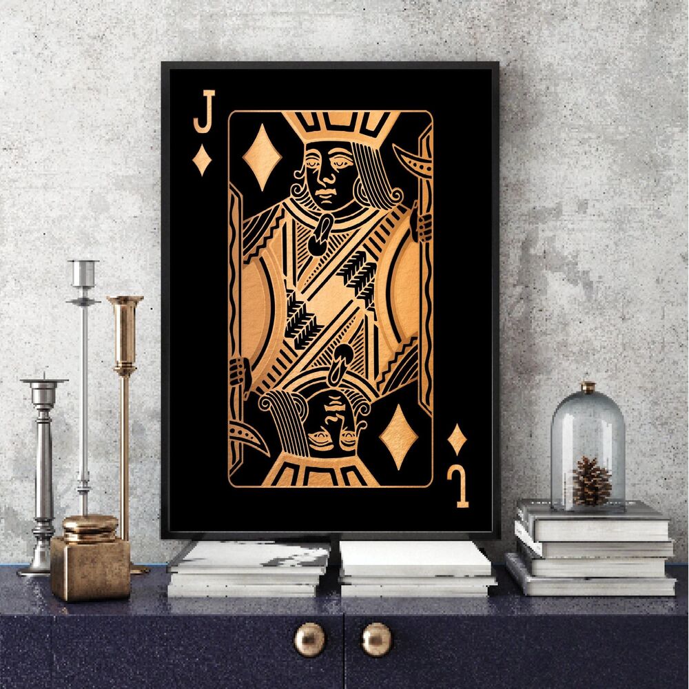 Jack Of Diamonds Gold Motivational Positive Canvas Print - Wall Art Decor jack of diamonds gold motivational positive canvas print wall art decor 6690