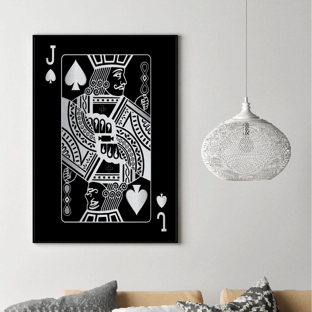 Jack Of Spades Silver Motivational Positive Canvas Print - Wall Art Decor jack of spades silver motivational positive canvas print wall art decor 6203