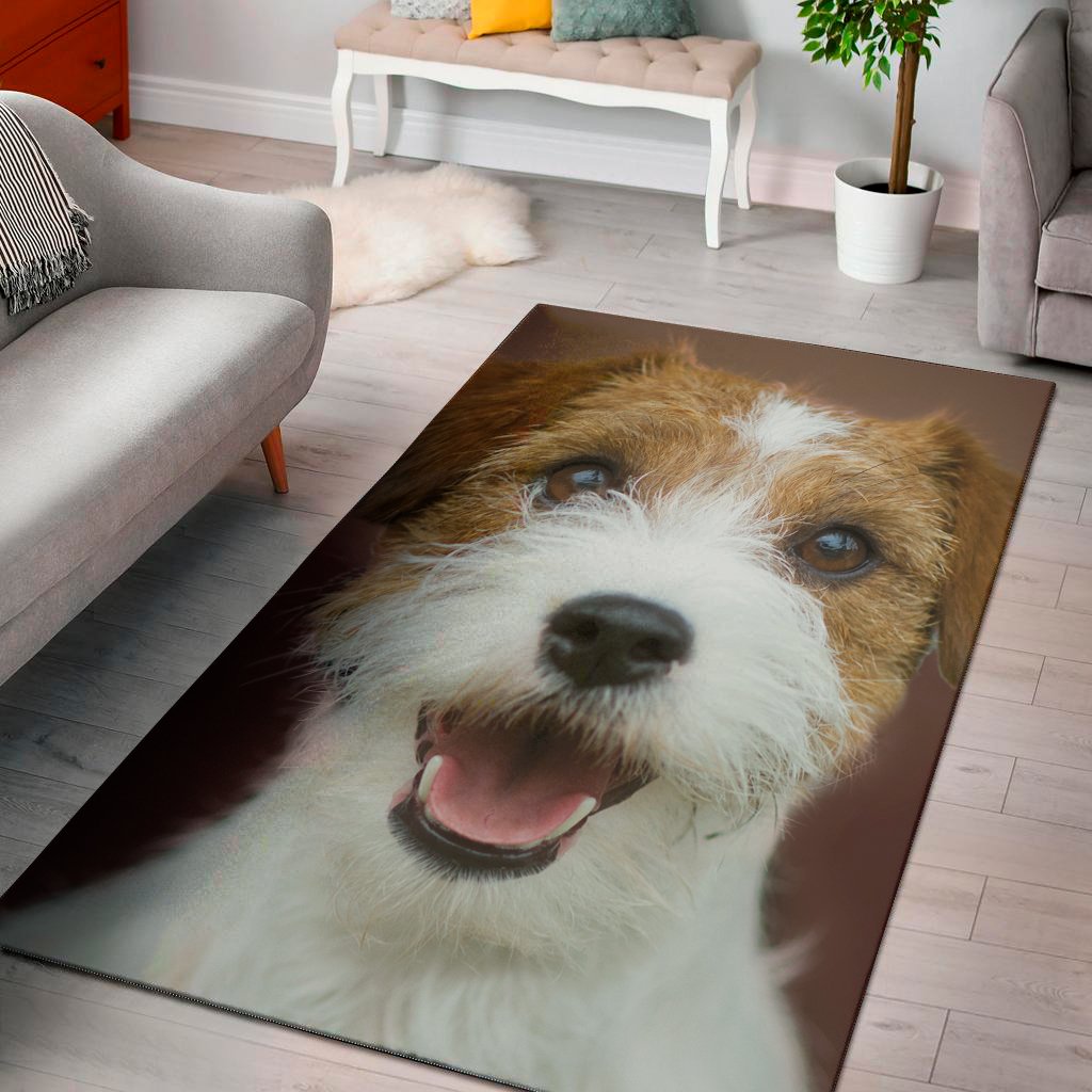 jack russell terrier portrait print area rug floor decor 2332
