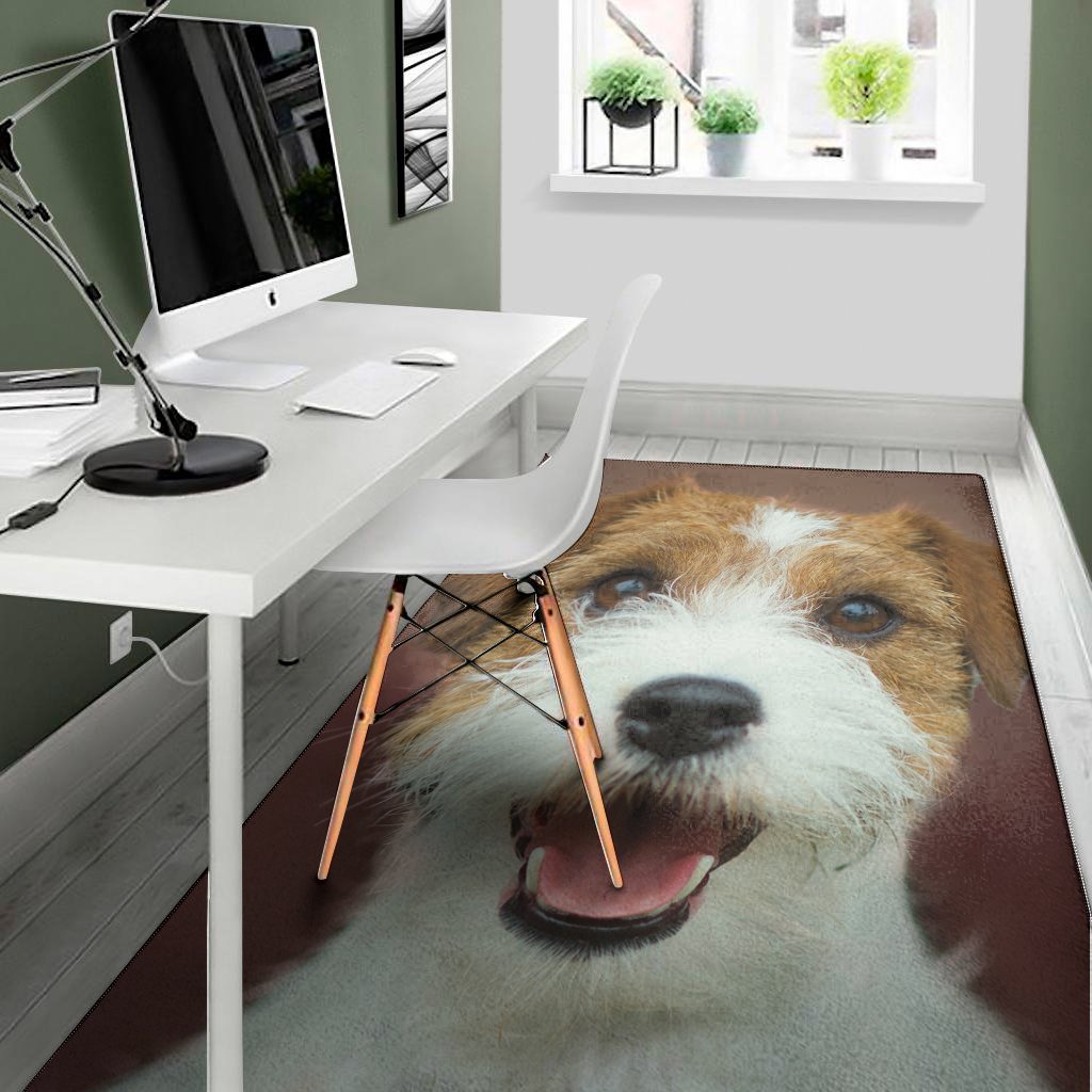 jack russell terrier portrait print area rug floor decor 2592