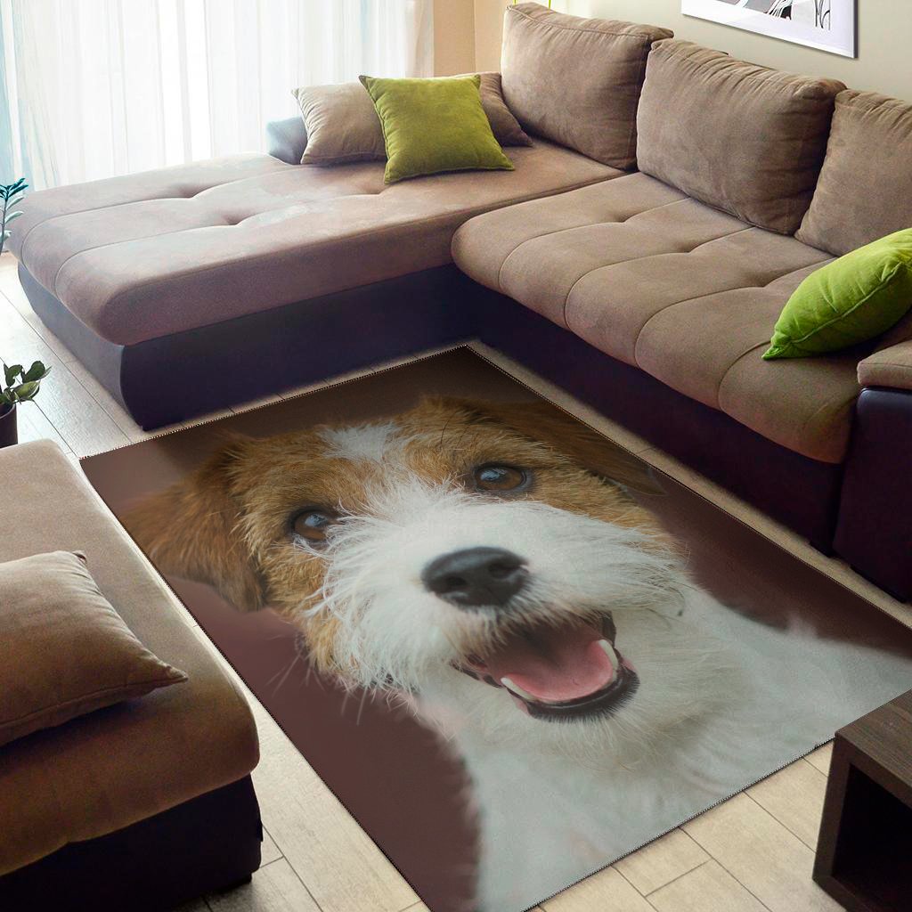 jack russell terrier portrait print area rug floor decor 3295