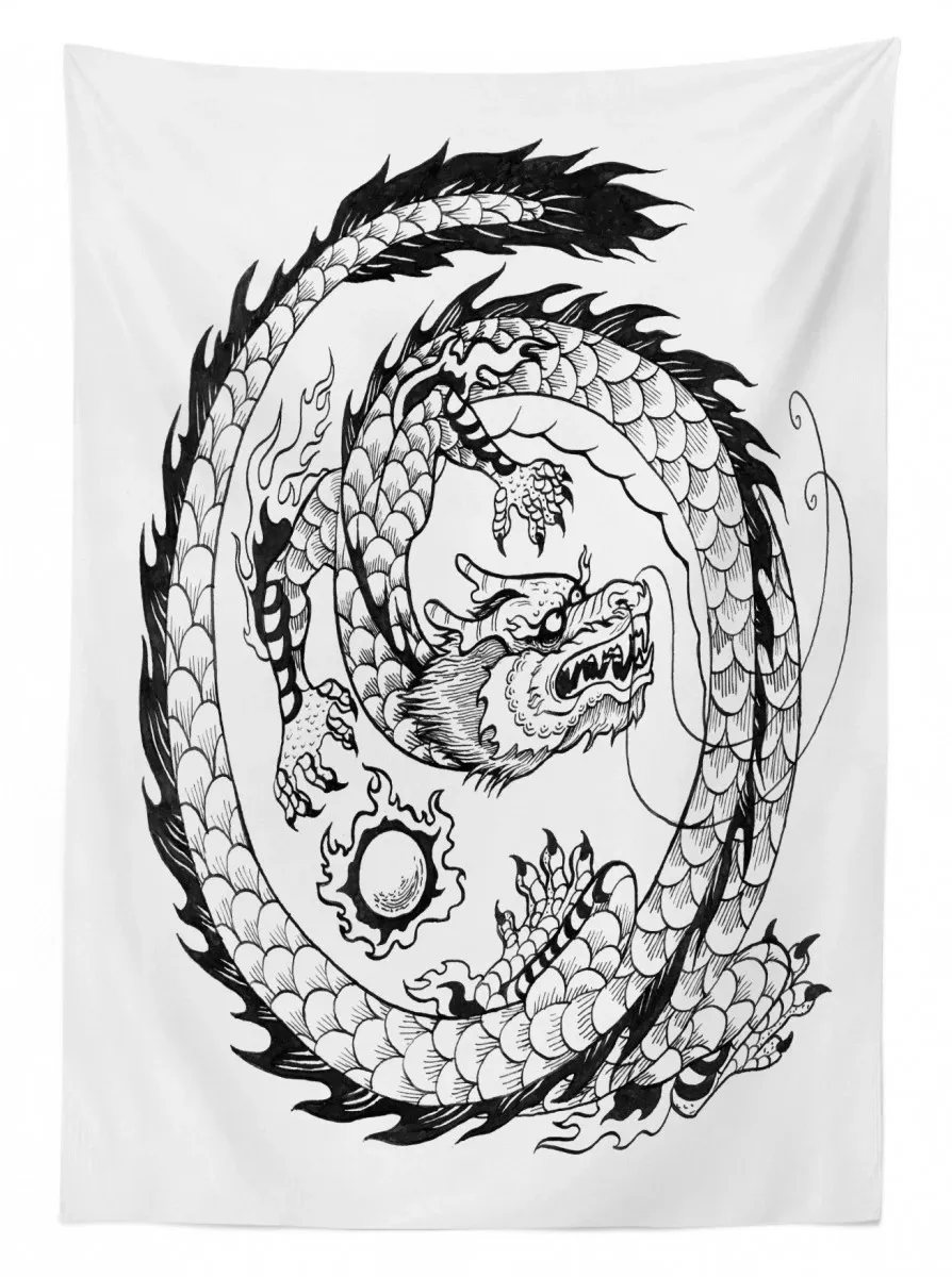 Japanese 3D Printed Tablecloth Table Decor japanese 3d printed tablecloth table decor 8158