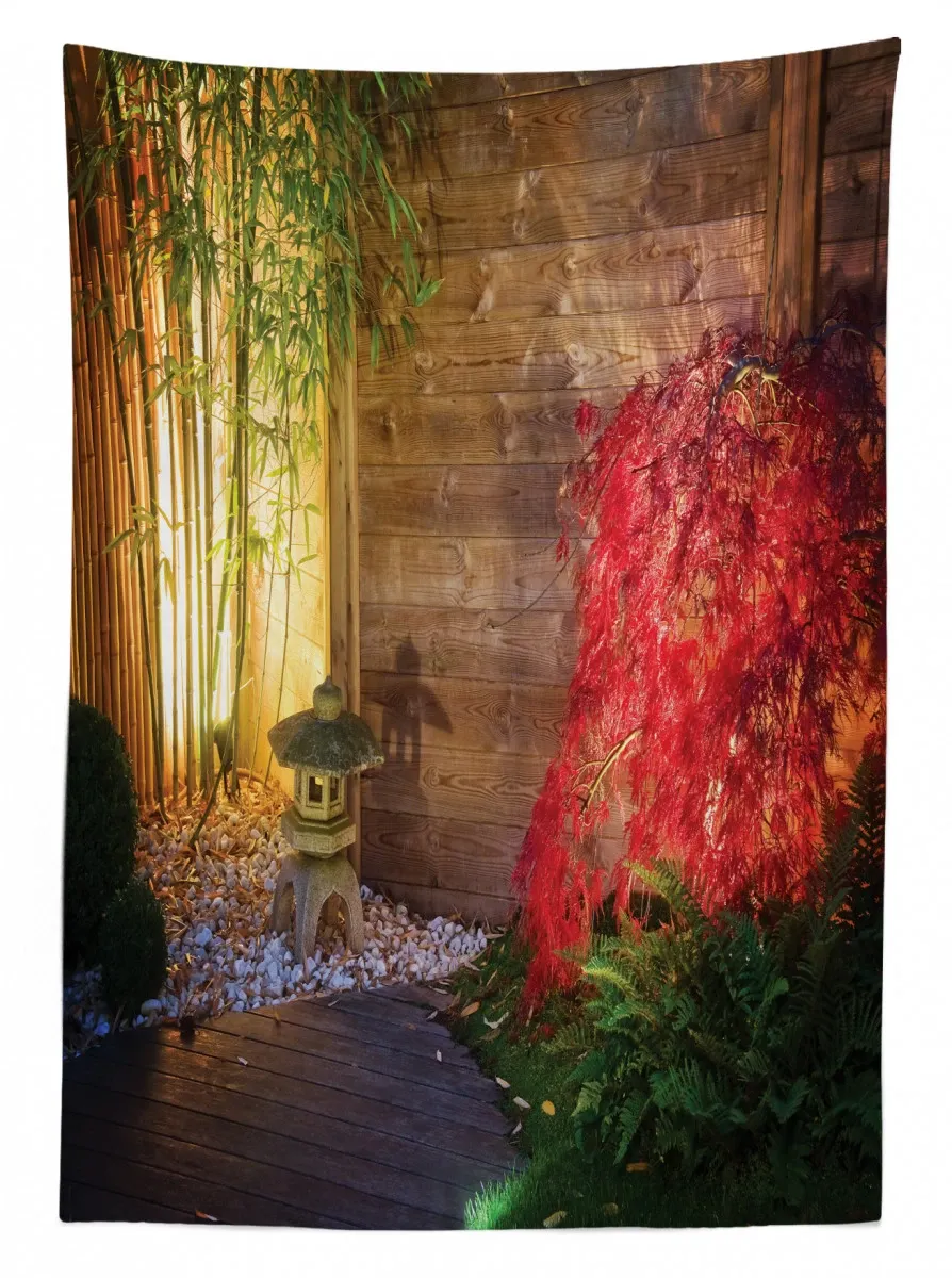 japanese bamboo 3d printed tablecloth table decor 1221