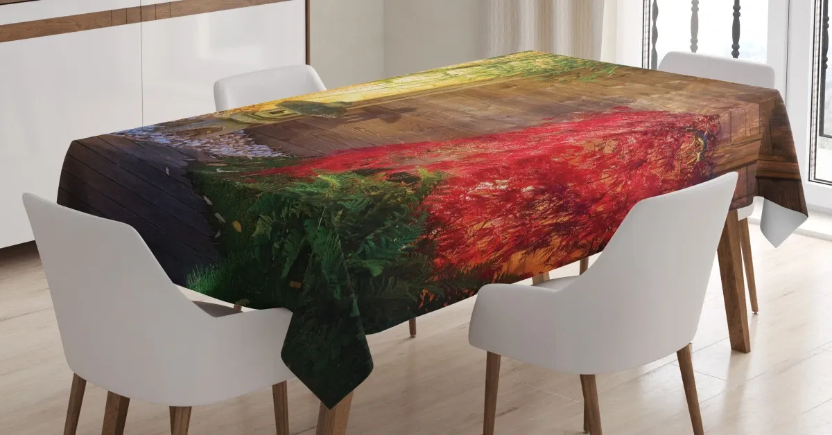 japanese bamboo 3d printed tablecloth table decor 2243