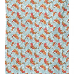 Japanese Carps In The Sea 3D Printed Tablecloth Table Decor 1 japanese carps in the sea 3d printed tablecloth table decor 1442